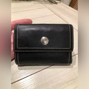 Vintage Coach Black & Pink Wallet w/ contrast stitching in really good condition